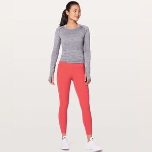 Lululemon Fast & Free 7/8 Tight I| Nulux
25" in red orange